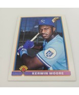 1991 Topps Kerwin Moore #312 Bowman Kansas City Royals Baseball Card - $24.31 MXN
