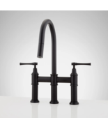 New Black 30&quot; Pull Down Bridge Kitchen Faucet With Cylindrical Modern Sp... - $6,243.67 MXN