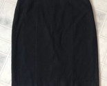 Ann taylor LOFT Black Ponte Knit Solid Pencil Skirt Size 10 Back Slit Un... - $21.49
