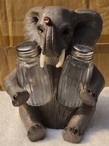 ELEPHANT PACHY SPICE AFRICA FIGURINE SALT AND PEPPER SHAKER SET - £24.42 GBP