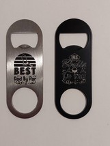 Laser Engraved Golf Themed Stainless Steel Bottle Opener Keychain - $8.00