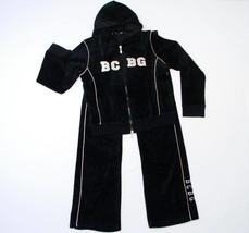 Bcbg Maxazria Black Velour Hooded Jacket &amp; Pants Girl&#39;s 16 NWT $220 - £70.39 GBP