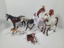 Lot Of 6 Breyer &amp; Spirit Horses - #956 Saddlebred Dark Grey, Glossy Brow... - £31.06 GBP