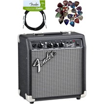 Fender Frontman 10G Guitar Combo Amplifier - Black Bundle with Instrument Cable  - £135.49 GBP