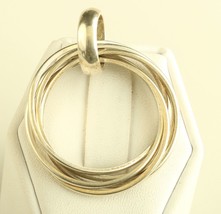 Vintage Silpada Designs Sterling Silver Multi Hoop Ring Circle Pendant - £35.61 GBP
