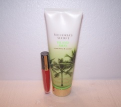 Victoria&#39;s Secret Island Away Lotion w L&#39;oreal Red Matte Lip Stain Set - £18.08 GBP