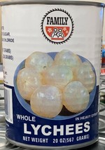 Family Whole Lychees In Heavy Syrup 20 Oz. (pack Of 6) - £69.63 GBP