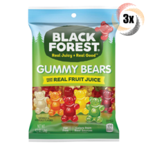 3x Bags Black Forest Gummy Bears Candy | Real Fruit Juice &amp; Fat Free | 4.5oz | - £11.12 GBP