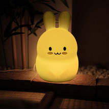 Rabbit Silicone Pat Night Light Children Gift Color Changing Lamp, Speci... - $13.99