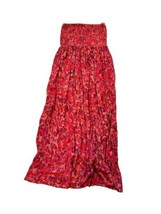 ROAN &amp; RYAN Womens Dress RAVEN Pink Floral Strapless Midi Sz L - £29.85 GBP