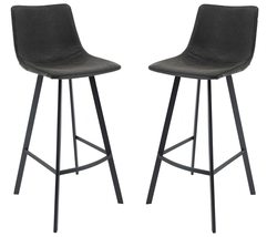 LeisureMod Elland Modern Upholstered Leather Bar Stool Kitchen Island St... - $310.94