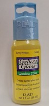 Vtg NIP Plaid Gallery Glass Window Color 2oz Sunny Yellow 16004 - £11.87 GBP