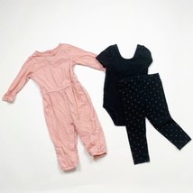 Lot Of 3 Baby Girl Sz 18 Month Pink Black Jumpsuit Pants Bodysuit Circo Old Navy - £7.63 GBP