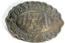 200 Years Ago Liberty Bell Americana Limited Edition Brass Metal Belt Bu... - $24.99