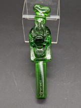 Vintage Disney GOOFY Character Green Glass Perfume Bottle Stopper 4.5&quot; R... - £22.81 GBP