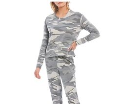 Camo Print Sweatshirt Long Sleeve Camouflage - $19.80