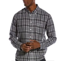 $198 Billy Reid TUSCUMBIA Button Down Shirt Standard Fit | M, Grey Navy, Cotton - £57.51 GBP