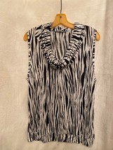 August Silk Zebra Print Blouse size XL Excellent Condition  - £7.75 GBP