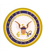 2" Navy Applique for Cremation Urn - $59.99