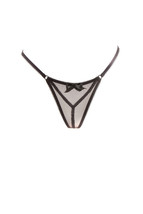 AGENT PROVOCATEUR Womens Thongs New Elastic Delicate Unique Black S - £57.35 GBP