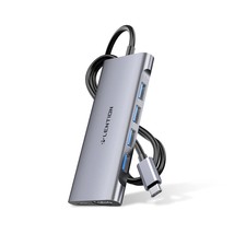 Lention 3.3FT Long Cable Usb C Multiport Hub With 4K Hdmi, 4 Usb 3.0, Type C Cha - £41.68 GBP