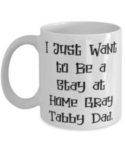 Joke Gray Tabby Cat Gifts, I Just Want to Be a Stay at Home Gray Tabby Dad, Spec - £11.78 GBP+