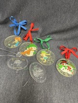 Lot Of Vintage Christmas Ornaments Acrylic Glass Friendship Is A Gift - £9.49 GBP