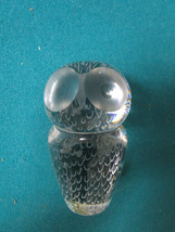 KOSTA BODA SWEDEN  VILIND SIGNED CRYSTAL OWL PAPERWEIGHT  3&quot; [*PPWGT] - £49.81 GBP