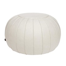 Handmade Round Pouf Foot Stool Ottoman- Storage Floor Cushion Foots Rest For Liv - £43.49 GBP