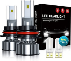 9007/HB5 LED Headlight Bulb, 1+1 Upgrade High/Low Beam with 2Pcs T10, 80... - £22.42 GBP