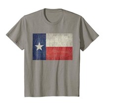 NEW NWT YOUTH Distressed Texas State Flag T-Shirt Large Gray Lonestar Kids Boys - £11.89 GBP