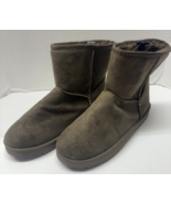 Primark Suede Brown Women&#39;s Size 8 US Fleece Inside Short Boots NEW - $19.80