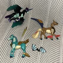 Mega Construx Crystal Creatures Lot Of Three Incomplete Unicorns D4 - $37.99