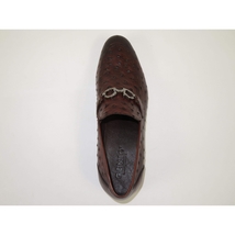Men's GENIO Genuine Ostrich Embossed Leather Shoes Turkey 120332831 Cognac image 7
