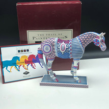 TRAIL PAINTED PONIES horse figurine statue box westland Lady 12211 violet blue - £55.79 GBP