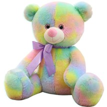 Rainbow Bear Plush Toys For Girls Soft Cute Gaint Stuffed Animals Plushie Colour - £26.69 GBP