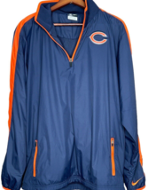 Chicago Bears Jacket Nike On Field Mens Windbreaker Small Blue 1/4 Zip NFL - $22.80