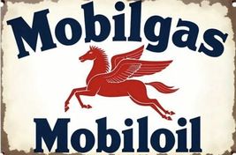 Mobil Exxon Retro Vintage Gas Gasoline Oil Tin Sign 8x12 inches Station Qqw - $34.91 CAD