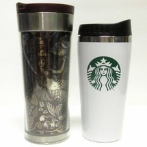 STARBUCKS COFFEE COMPANY LOT OF (2) STAINLESS 16 oz MERMAID TRAVEL TUMBL... - £29.16 GBP