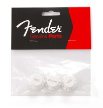 Genuine Fender Stratocaster Knobs, White (Volume, Tone, Tone) 099-2035-000 - $22.79