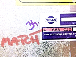 1986..86   NISSAN STANZA  ENGINE CONTROL MODULE/COMPUTER..ECU..ECM..PCM image 2