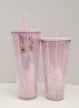 2022 Starbucks Korea Cherry blossom Fall Petals Pink cold cup 20oz &amp; 24 oz Venti - £78.88 GBP