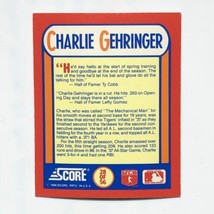 Charlie Gehringer 1990 Score #28 MVPs Magic Motion 3D Hologram MLB Baseball Card - £0.78 GBP