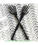 Halloween Gothic SKELETON HANDS ARMS BONES TONGS SALAD SERVERS Kitchen U... - $6.90