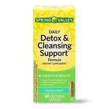 Spring Valley Daily Detox &amp; Colon Cleansing Support 60 Vegetarian Capsules - £16.45 GBP