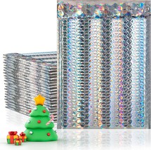 Holographic Self-Seal Poly Bubble Mailer Silver Envelopes Laminated Metallic - £13.93 GBP+