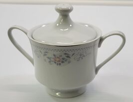 AP) Vintage Blue Floral Porcelain China Sugar Bowl with Lid - $9.89