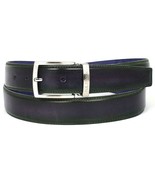 Paul Parkman Mens Belt Leather Dual Tone Green Purple Hand-Painted B01-G... - $149.99