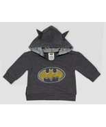 DC Comics Baby Batman Gray Sweatshirt Hood Hooded Hoodie Infant 0/3 mos NEW - £10.80 GBP