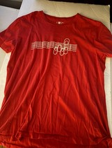 Preowned Official GAP James Joyce Guitar Men&#39;s Medium Red T-Shirt - $235.14 MXN